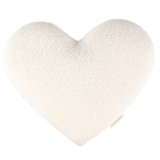 Cotton & Sweets Boho Sheepskin Heart Pillow - Vanilla