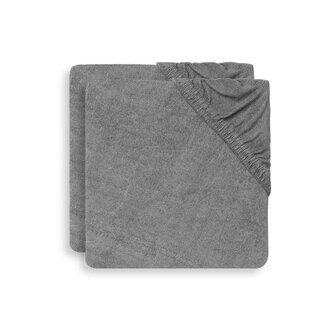 Jollein Aankleedkussenhoes Badstof 50x70cm - Storm Grey - 2 Stuks