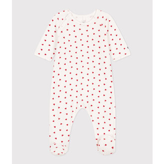 Petit Bateau Fluwelen Hart Baby Pyjama
