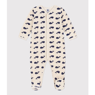 Petit Bateau Pyjama met Marineblauwe Walvisjes van Velours
