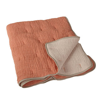 Quax Natural - Quilt.blanket R/v - Abricot/ecru - 90 x 127 cm