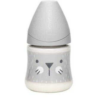 Suavinex Hygge - Bottle - Pa - Sili. - +0S - 150Ml - Gray Whiskers
