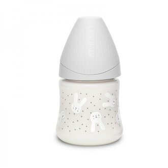 Suavinex Hygge - Bottle - Pa - Sili. - +0S - 150Ml - Gray Rabbits