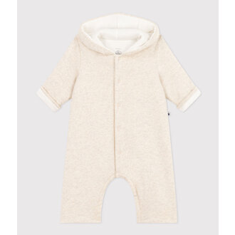 Petit Bateau Lange Gewatteerde Katoenen Jumpsuit met Capuchon