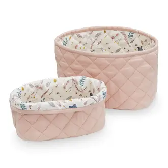 Cam Cam Copenhagen Quilted Storage Basket 2-Pack - Blossom Pink