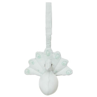 Cam Cam Copenhagen Play Gym Toy - Peacock with Bell - Blue Mist