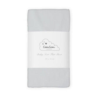 Cam Cam Copenhagen Baby Nest Flat Sheet - Classic Grey - 40 x 80 (2-pack)