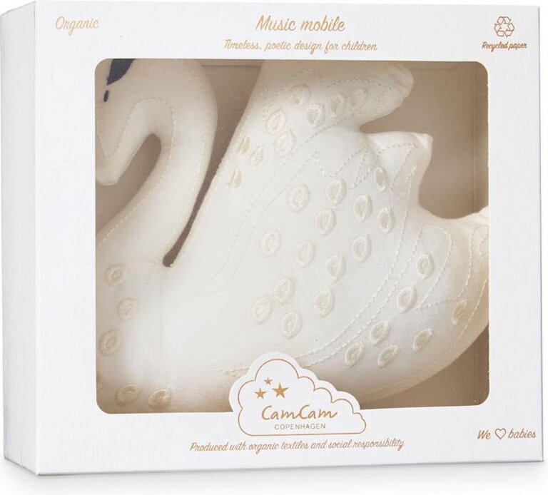 Cam Cam Copenhagen Music Mobile Swan - Off White