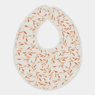 Cam Cam Copenhagen Jersey Teething Bib - Caramel Leaves
