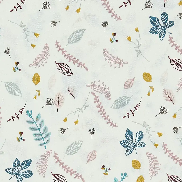 Cam Cam Copenhagen Fitted Sheet - Pressed Leaves Rose