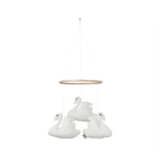 Cam Cam Copenhagen Mobile Swan - Off White