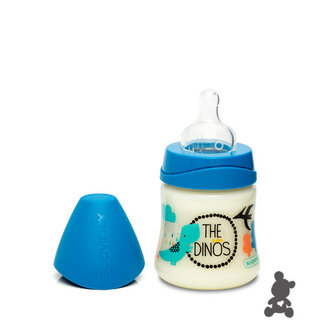 Suavinex Fles Fusion - Silic. 3Pos. - Blue Dino - 150 ml