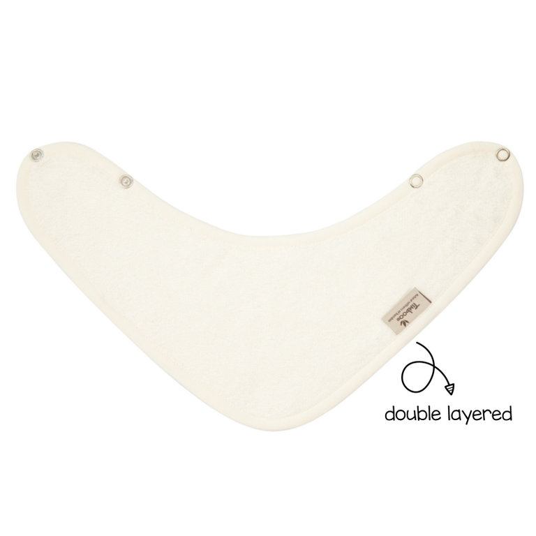 Timboo Bandana Bib Doubled 36X20Cm - Daisy White