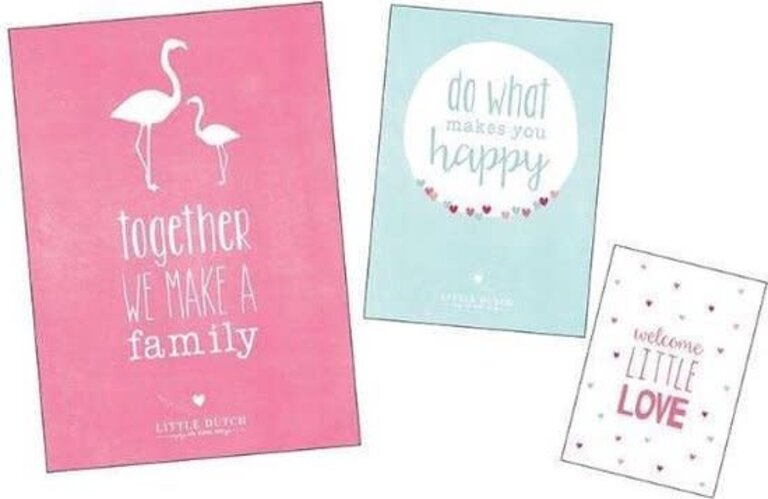 Little Dutch Posterset (3Pcs) Welcome - Pink