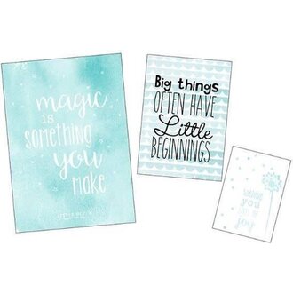 Little Dutch Posterset (3Pcs) Big Things - Mint