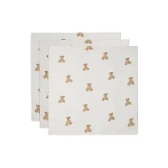 Jollein Hydrofiele Doek Small 70x70cm Teddy Bear - 3 Stuks