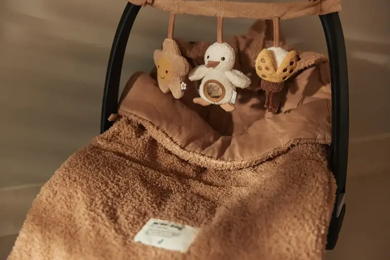 Jollein Voetenzak voor Autstoel & Kinderwagen Boucle - Biscuit