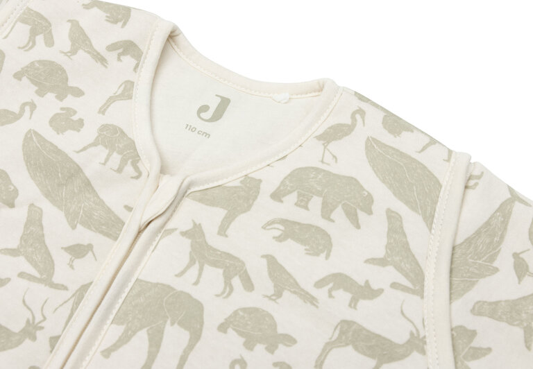 Jollein Slaapzak met Afritsbare Mouw Animals Olive Green