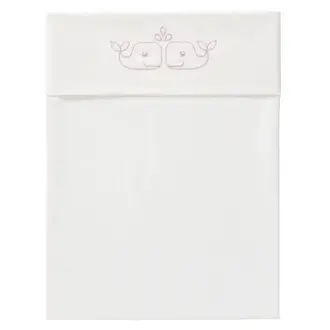 Fresk Bassinet Sheet - Whale Mellow Rose - 75 x 90