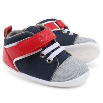 Bobux Step Up Street Beat Red/Navy - Maat 21
