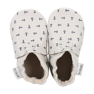 Bobux Soft Soles - Milk with Anchor - L