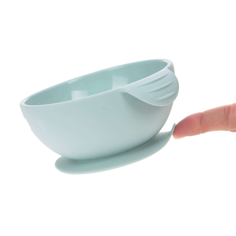 Lässig Silicone Bowl with Suction Pad - Blue