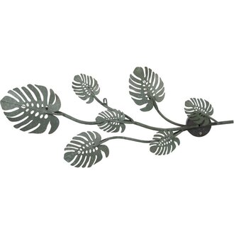 J-Line Metalen LED Wandlamp Bladeren - Groen