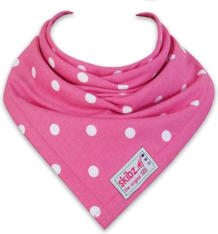 Skibz Dribble Bib - Roze met Witte Bolletjes