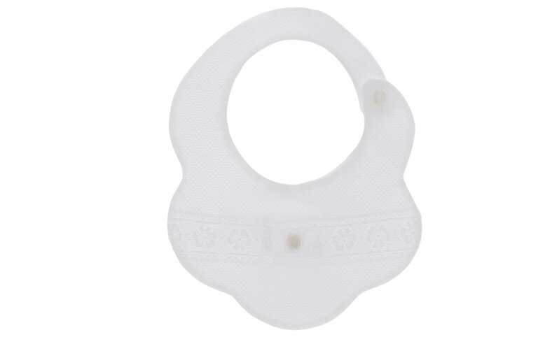 White Woven Bib