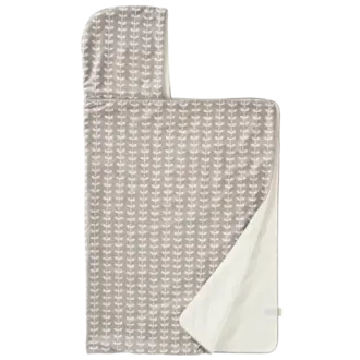 Fresk Badcape Leaves Grey