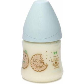 Suavinex Fles Little Luxuries - Silic. Medium Flow - Lovely Biscuit - 150 ml