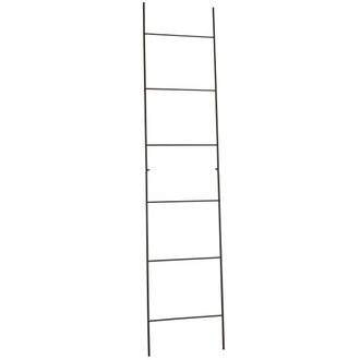 J-Line Metalen Textiel Ladder - Zwart