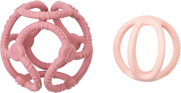 Nattou Siliconen Bal - Oud Roze/Roze