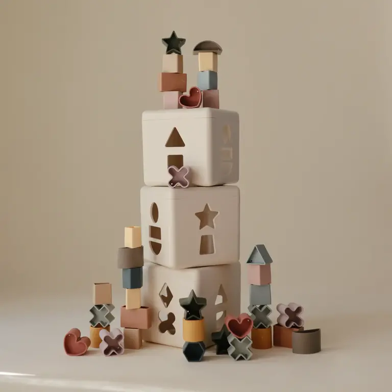 Mushie Shape Sorting Box Original