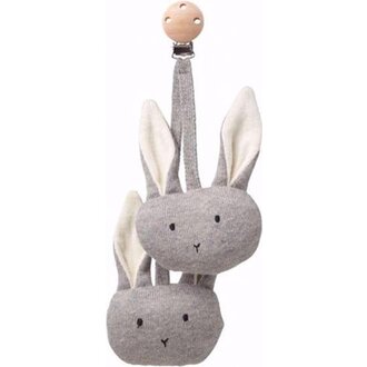 Liewood Rosa Pram toy - Rabbit Grey Melange