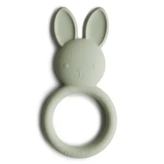 Mushie Teether Bunny - Sage