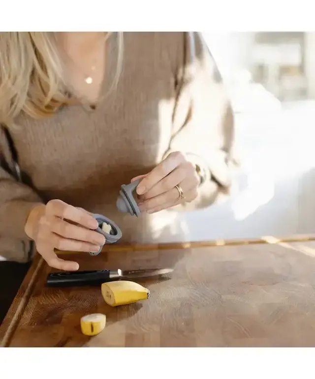 Mushie Fresh Food Feeder Silicone 2-Pack - Shifting Sand