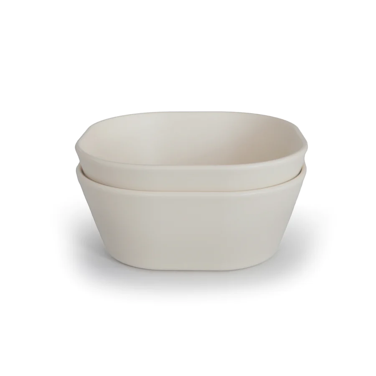 Mushie Bowl square - Ivory (2 PCS)
