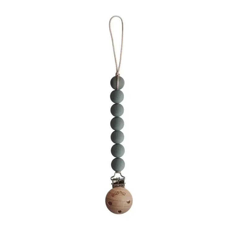 Mushie Pacifier Clip Halo - Dried Thyme