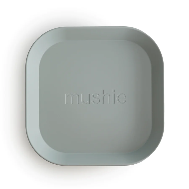 Mushie Plates Square - Sage (2 PCS)
