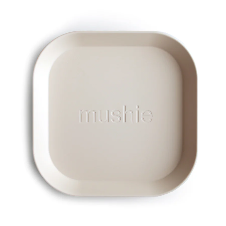Mushie Plates Square - Ivory (2 PCS)