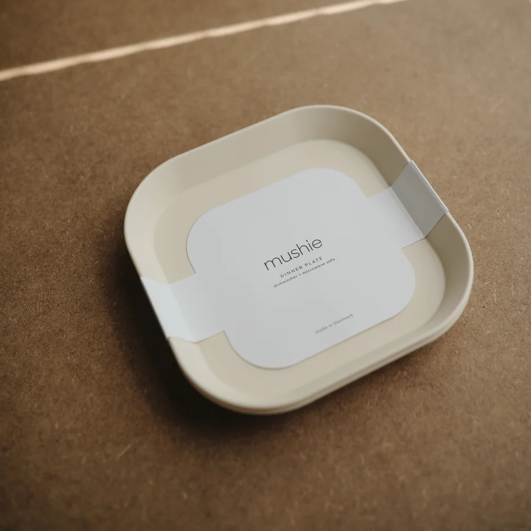 Mushie Plates Square - Ivory (2 PCS)