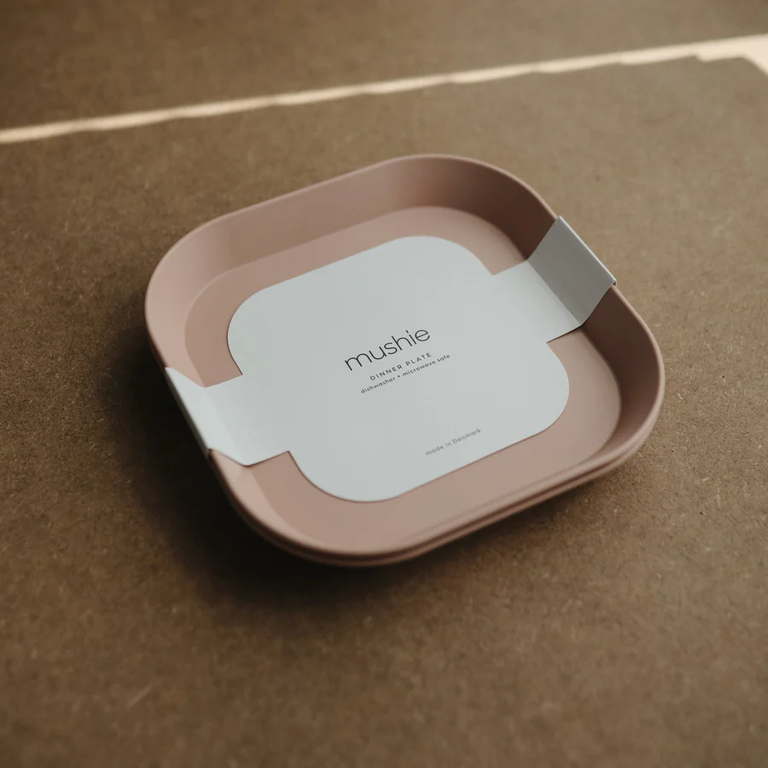Mushie Plates Square - Blush (2 PCS)