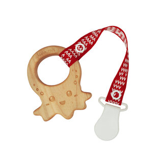 Lullalove Mamari Maple Teether - Octopus - 1M+
