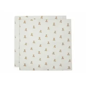 Jollein Hydrofiele Doek Large 115x115cm Teddy Bear- 2 Stuks