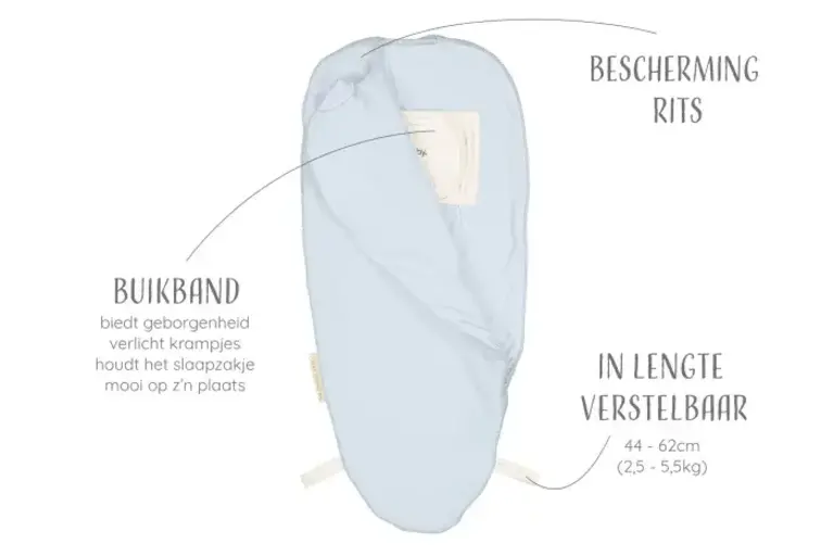 Puckababy The Original - Piep - 0/3 M - Teddy - Sky