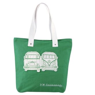 Nostalgic Art Volkswagen T1 Canvas Shopper Bag - Green
