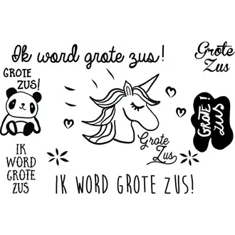 Minimou Temporary tattoo - Ik word grote zus