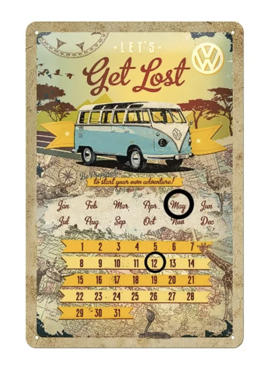 Nostalgic Art Metal Calender Bulli 'Get Lost'