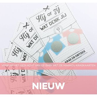 Minimou Scratchcard - Verklap het geslacht: Hoera, een meisje - 10 pack